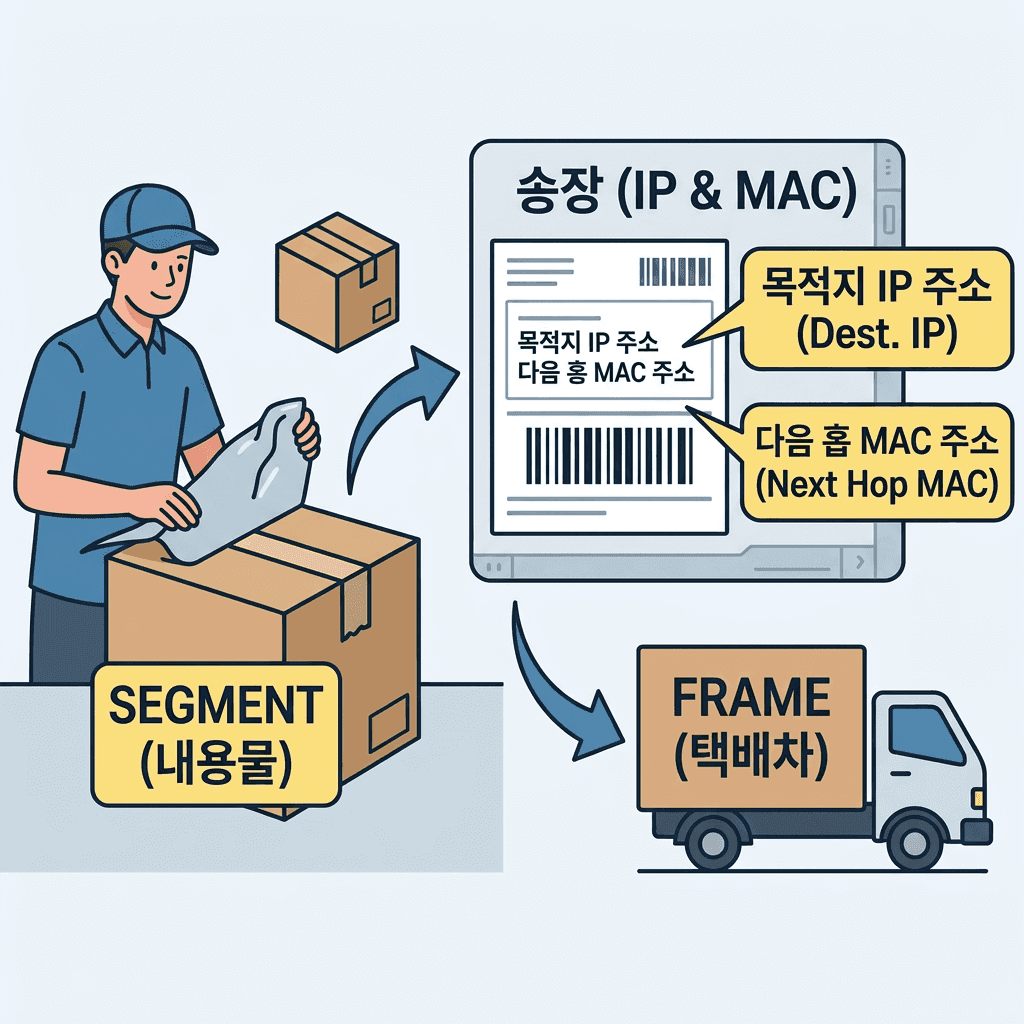 OSI 7계층과 TCP/IP 4계층 정리: 네트워크 통신을 비유로 이해하기